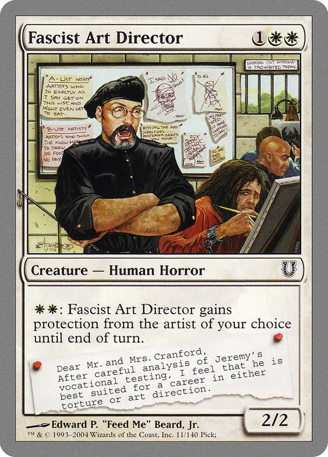 Fascist Art Director Front Face