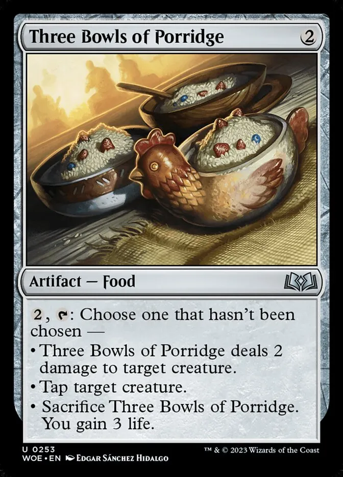Three Bowls of Porridge Front Face