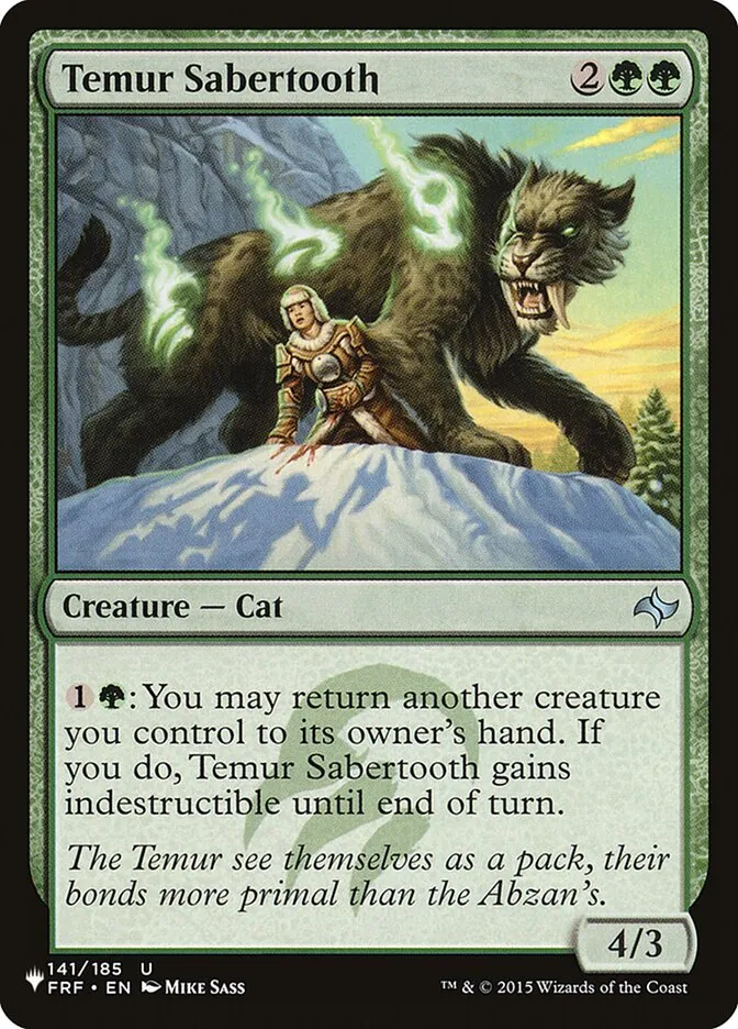 Temur Sabertooth Front Face