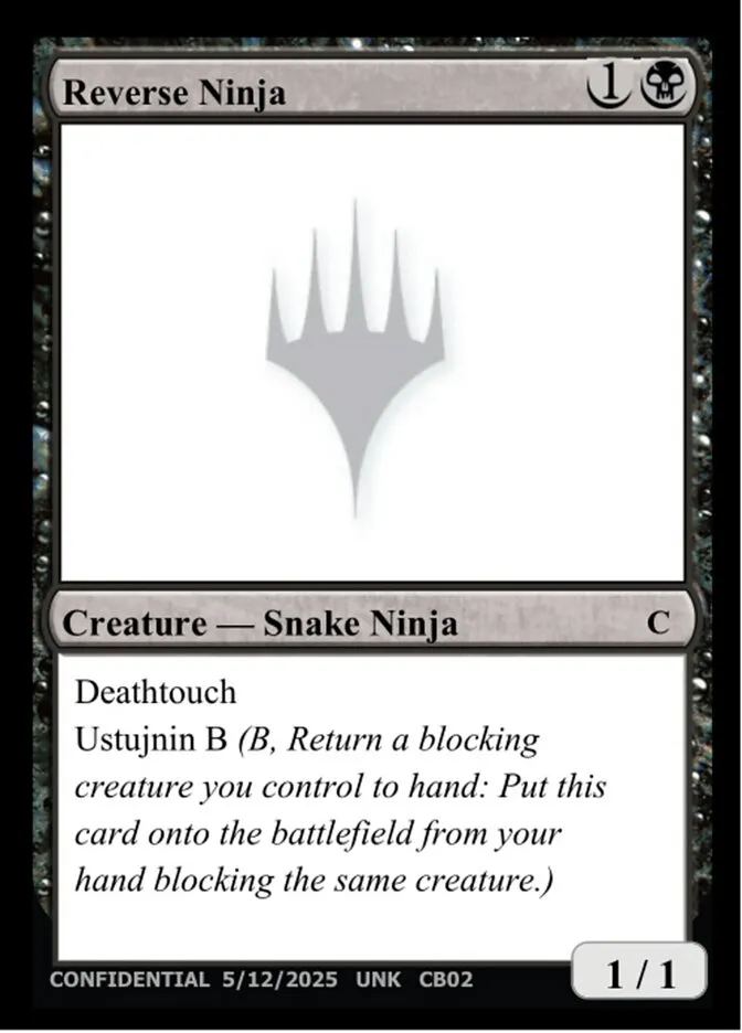 Reverse Ninja Front Face