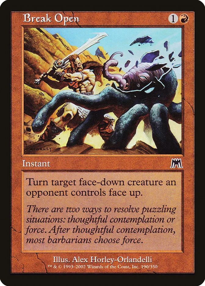 Break Open Front Face