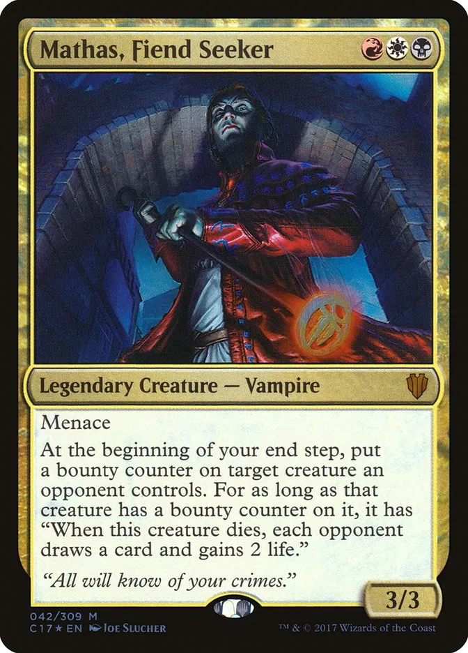 Mathas, Fiend Seeker Front Face