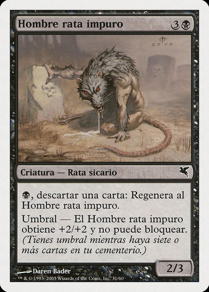 Dirty Wererat Front Face