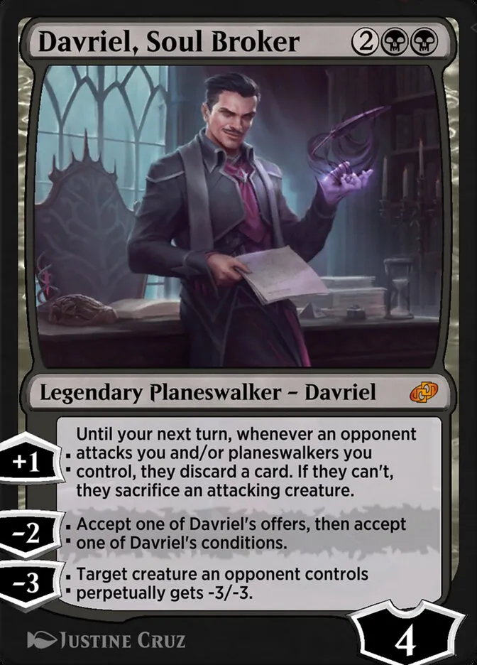 Davriel, Soul Broker Front Face