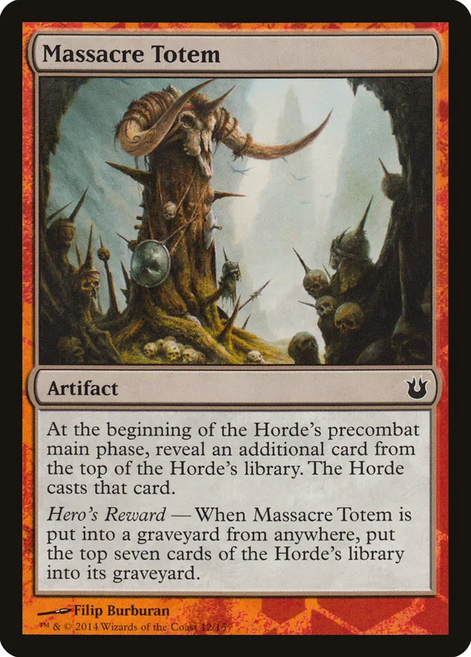 Massacre Totem Front Face