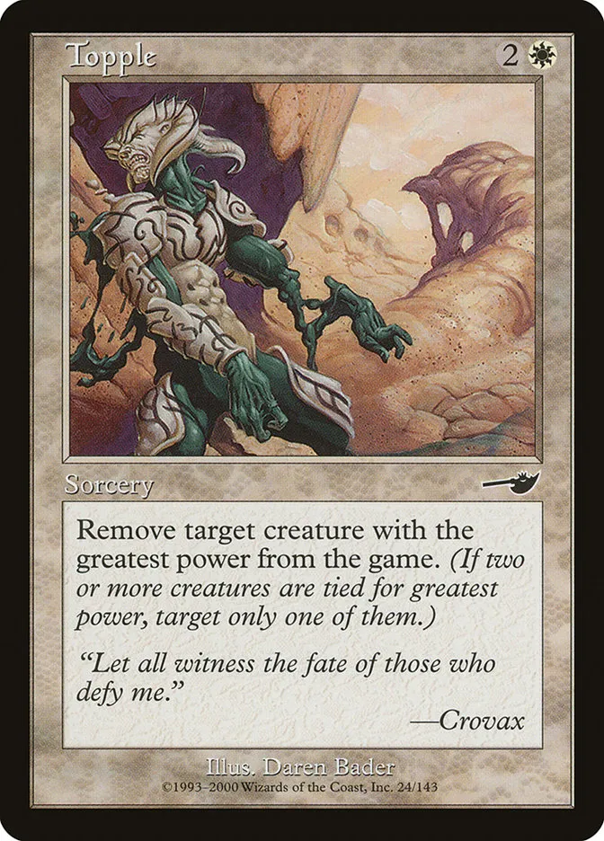 Topple Front Face