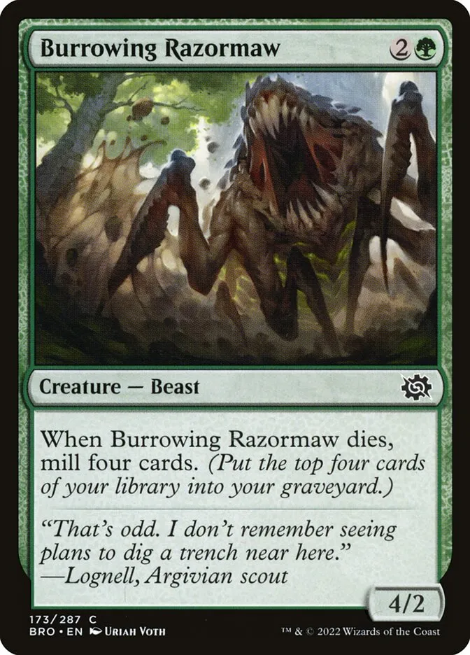 Burrowing Razormaw Front Face