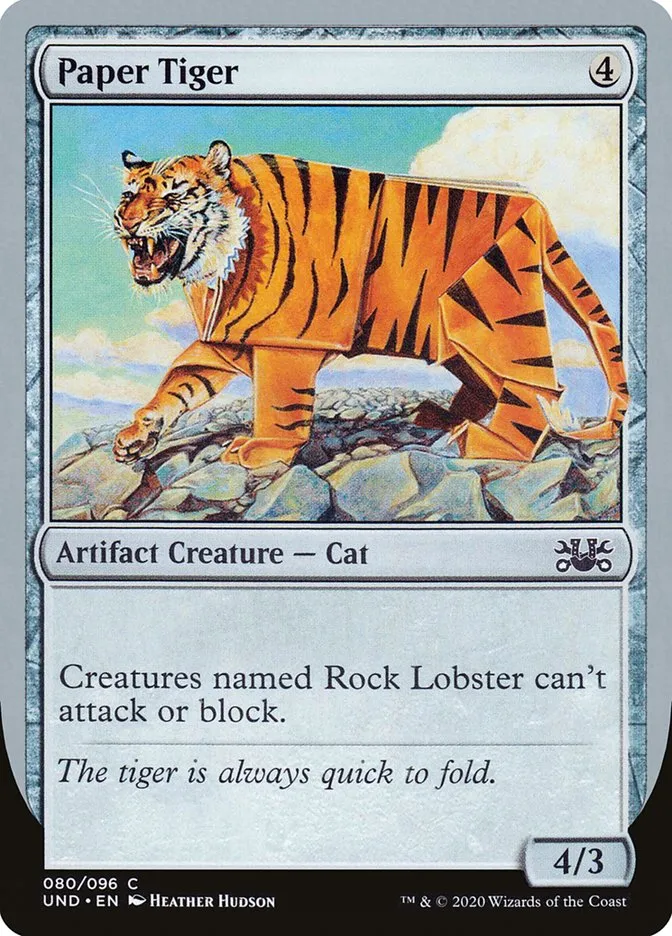 Paper Tiger Front Face