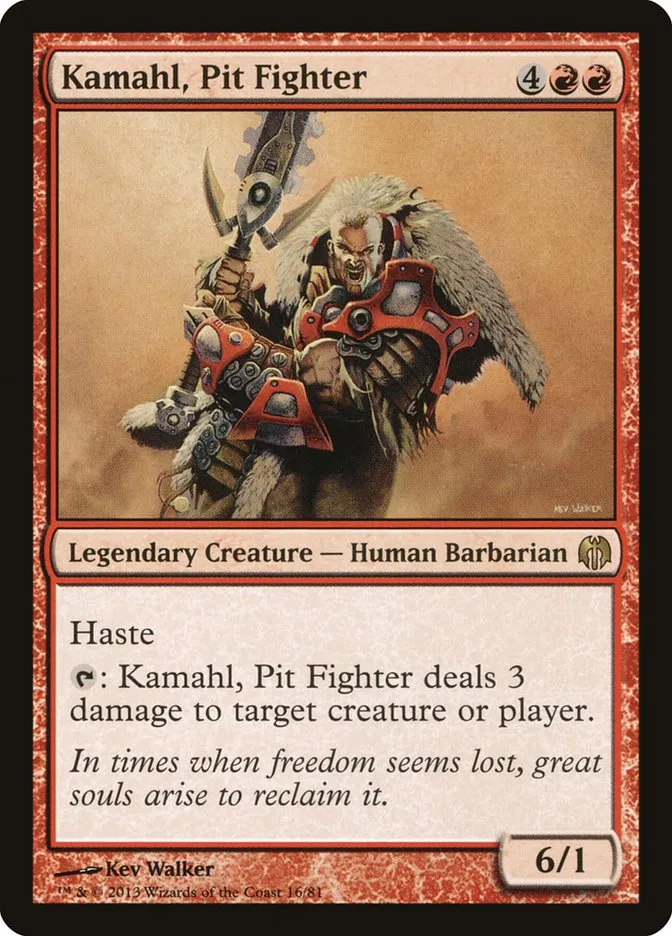 Kamahl, Pit Fighter Front Face