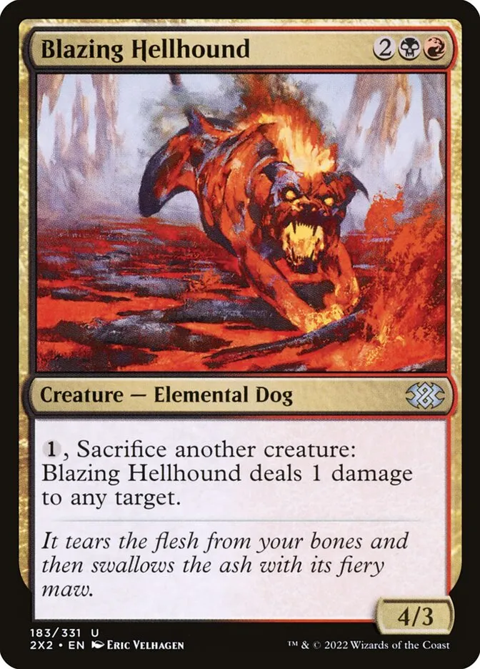 Blazing Hellhound Front Face