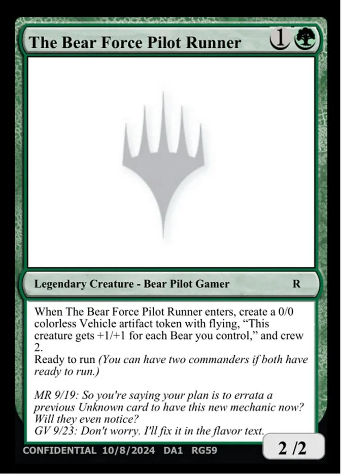 The Bear Force Pilot Runner Front Face