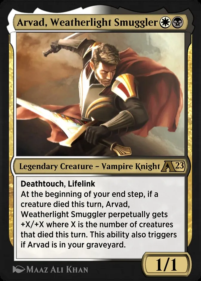 Arvad, Weatherlight Smuggler Front Face