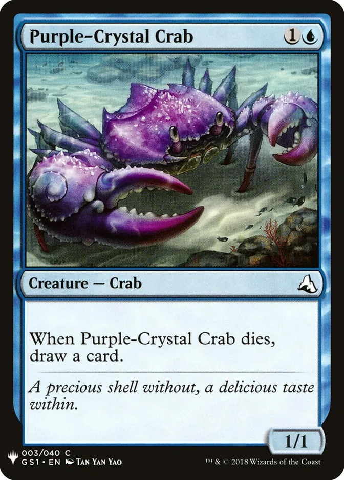 Purple-Crystal Crab Front Face