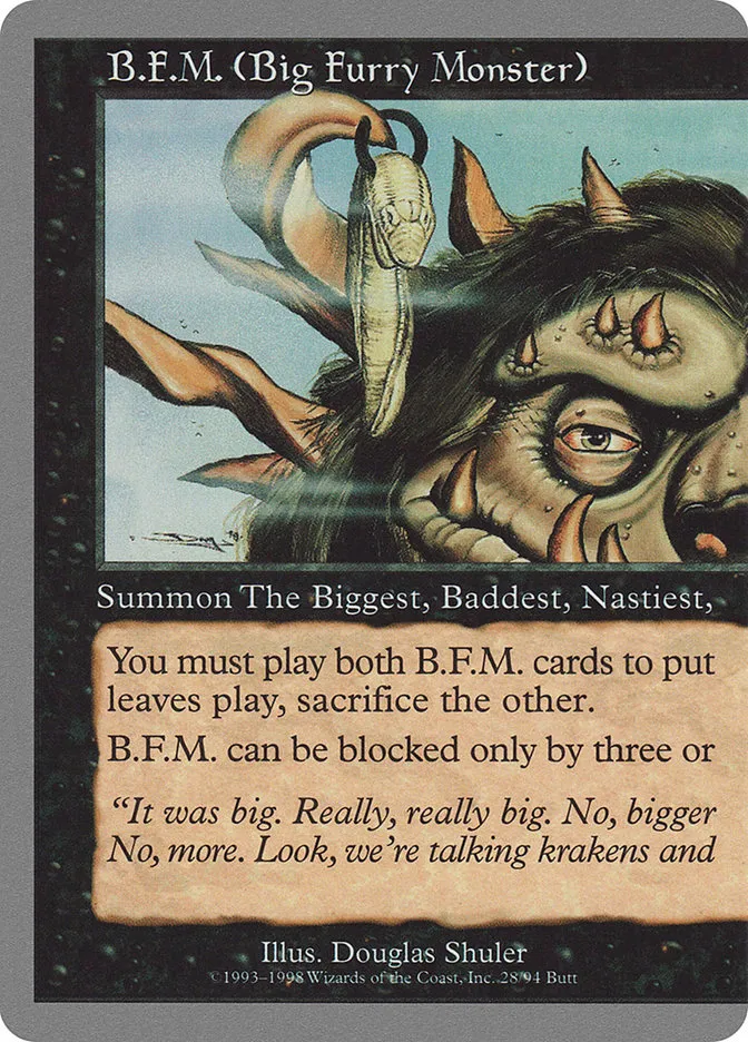 B.F.M. (Big Furry Monster) Front Face