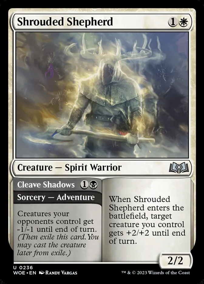 Shrouded Shepherd // Cleave Shadows Front Face