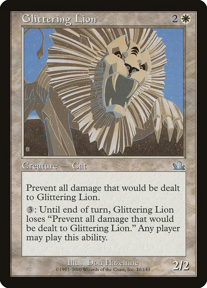 Glittering Lion Front Face