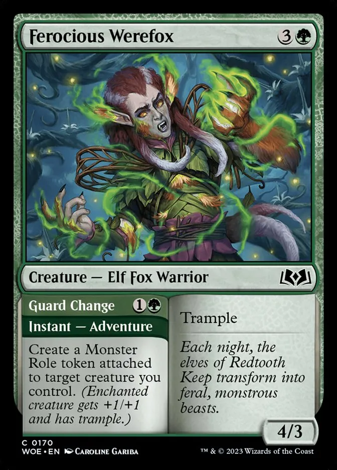 Ferocious Werefox // Guard Change Front Face