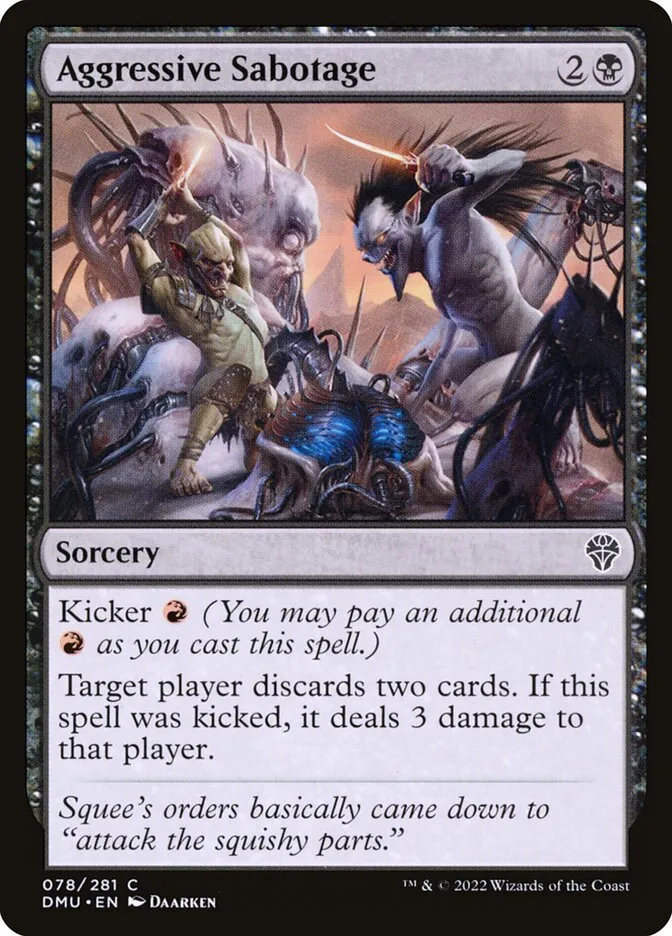 Aggressive Sabotage Front Face