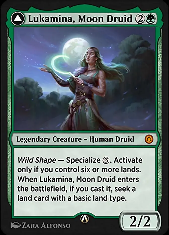 Lukamina, Moon Druid Front Face