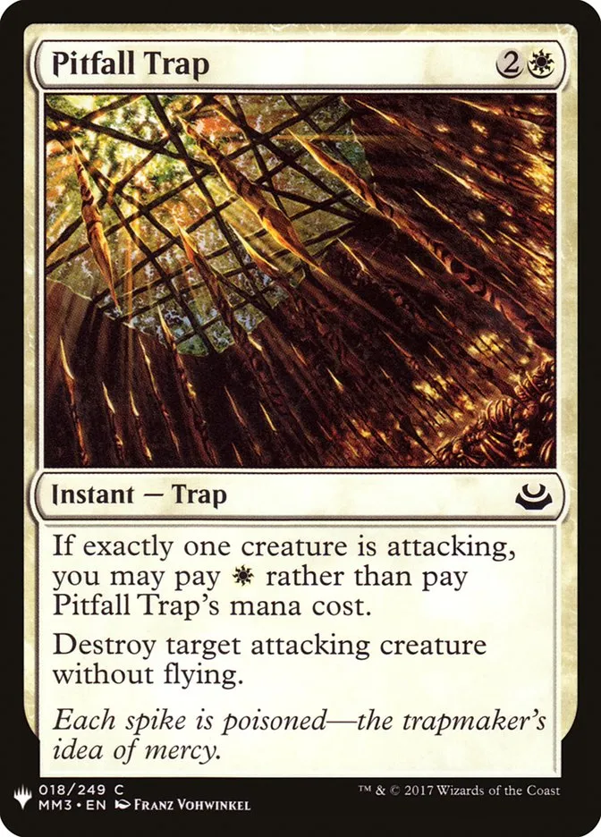 Pitfall Trap Front Face