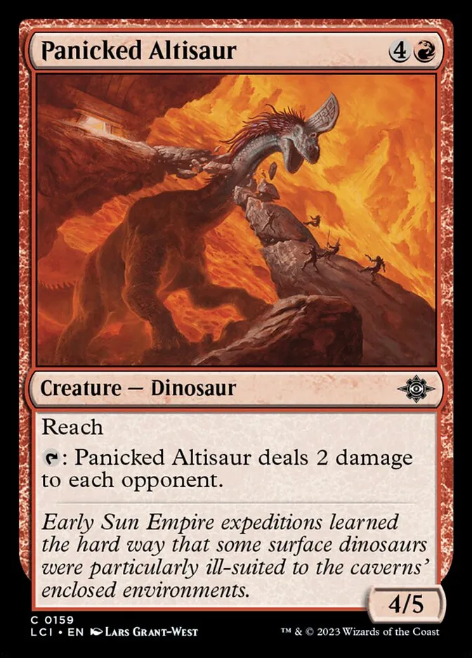 Panicked Altisaur Front Face