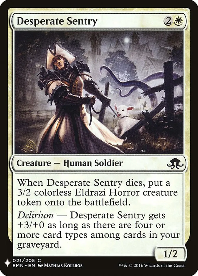 Desperate Sentry Front Face