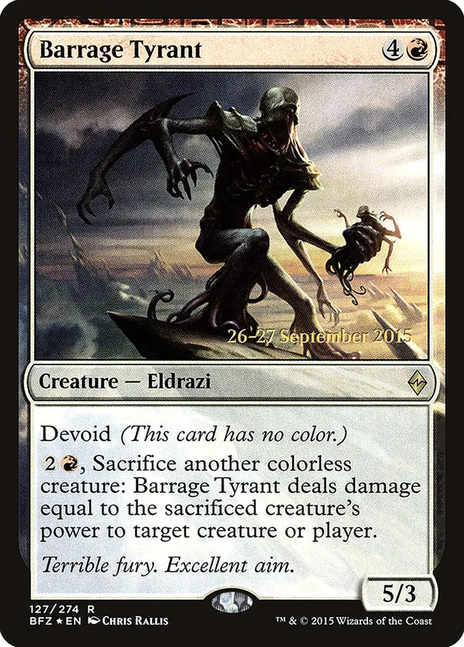 Barrage Tyrant Front Face