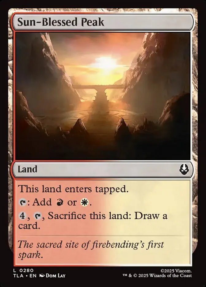 Sun-Blessed Peak Front Face