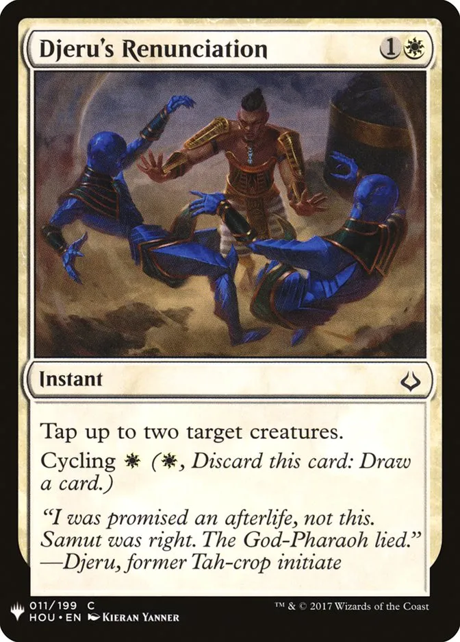 Djeru's Renunciation Front Face