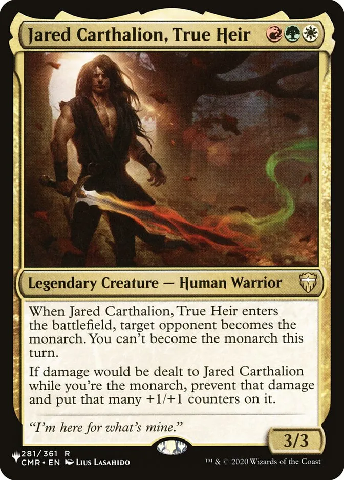 Jared Carthalion, True Heir Front Face