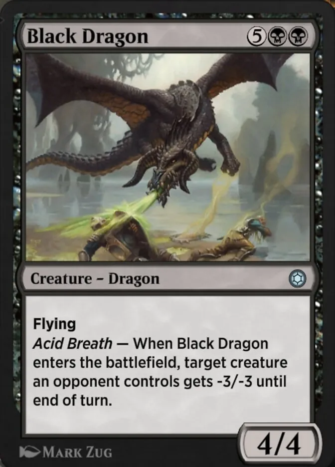 Black Dragon Front Face