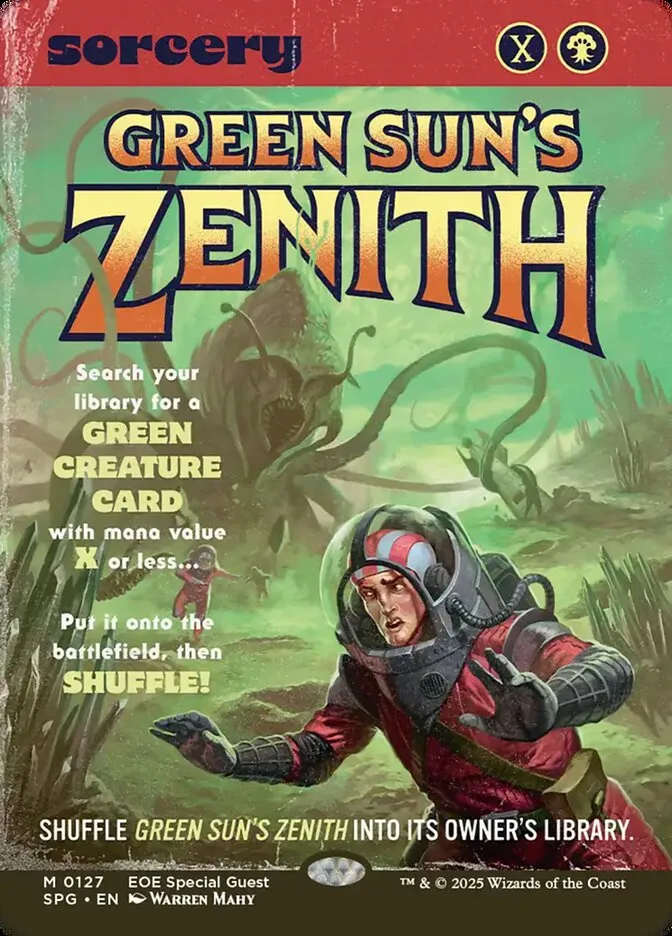 Green Sun's Zenith Front Face