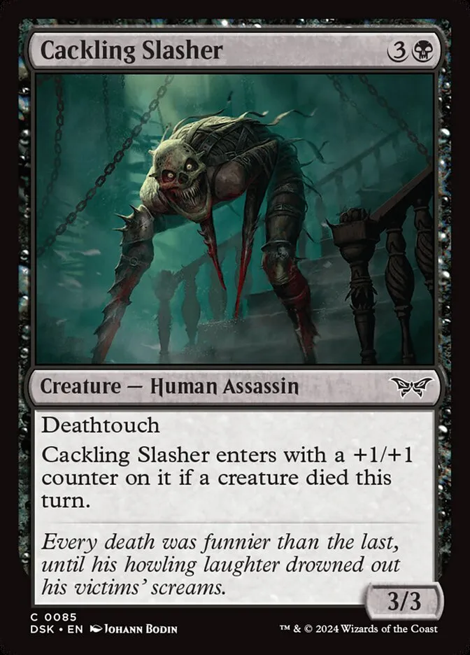 Cackling Slasher Front Face