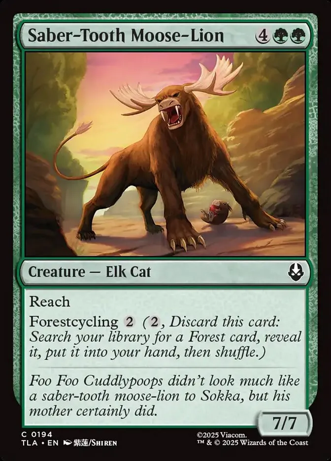Saber-Tooth Moose-Lion Front Face