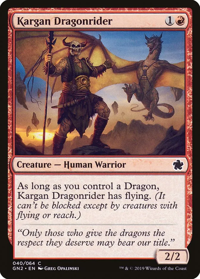 Kargan Dragonrider Front Face