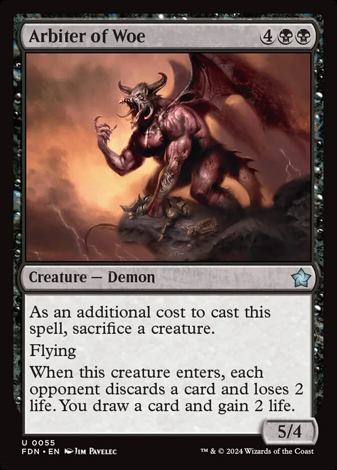 Arbiter of Woe Front Face