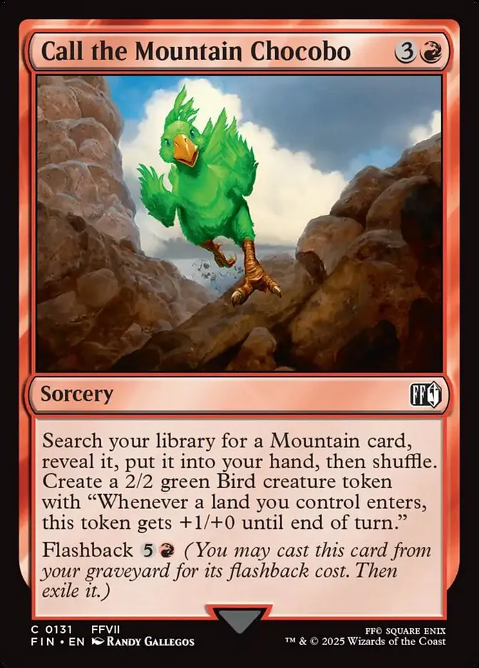 Call the Mountain Chocobo Front Face
