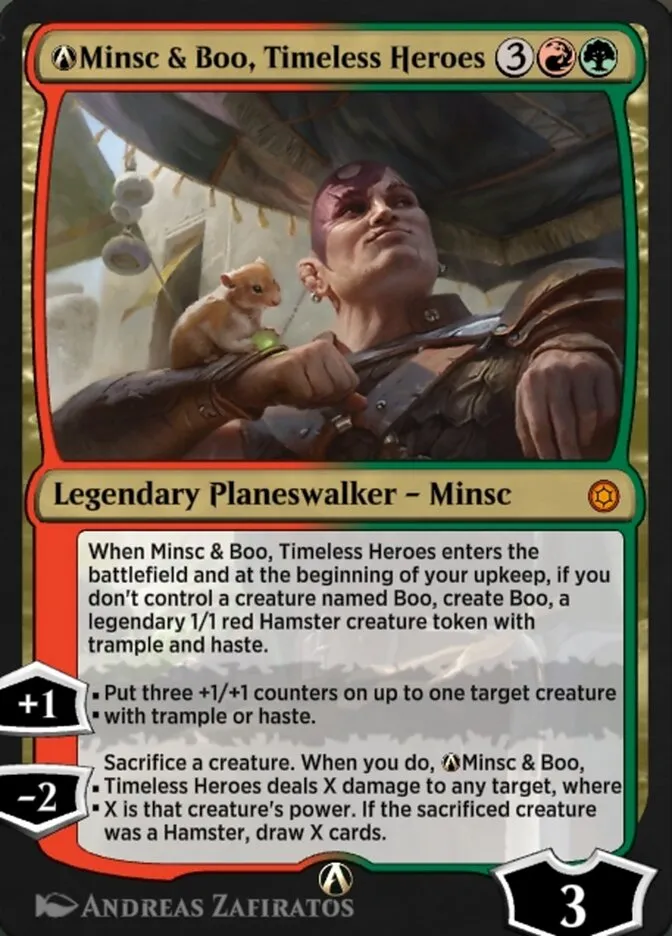 A-Minsc & Boo, Timeless Heroes Front Face