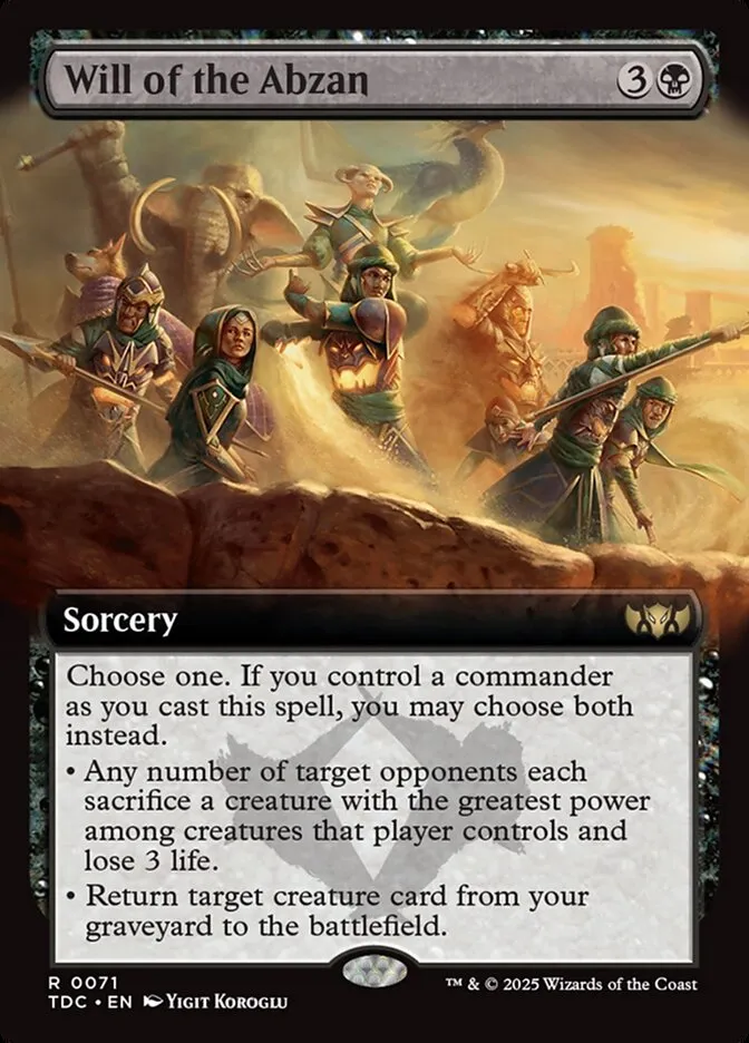 Will of the Abzan Front Face