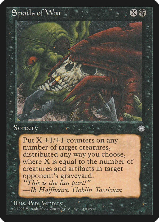 Spoils of War Front Face