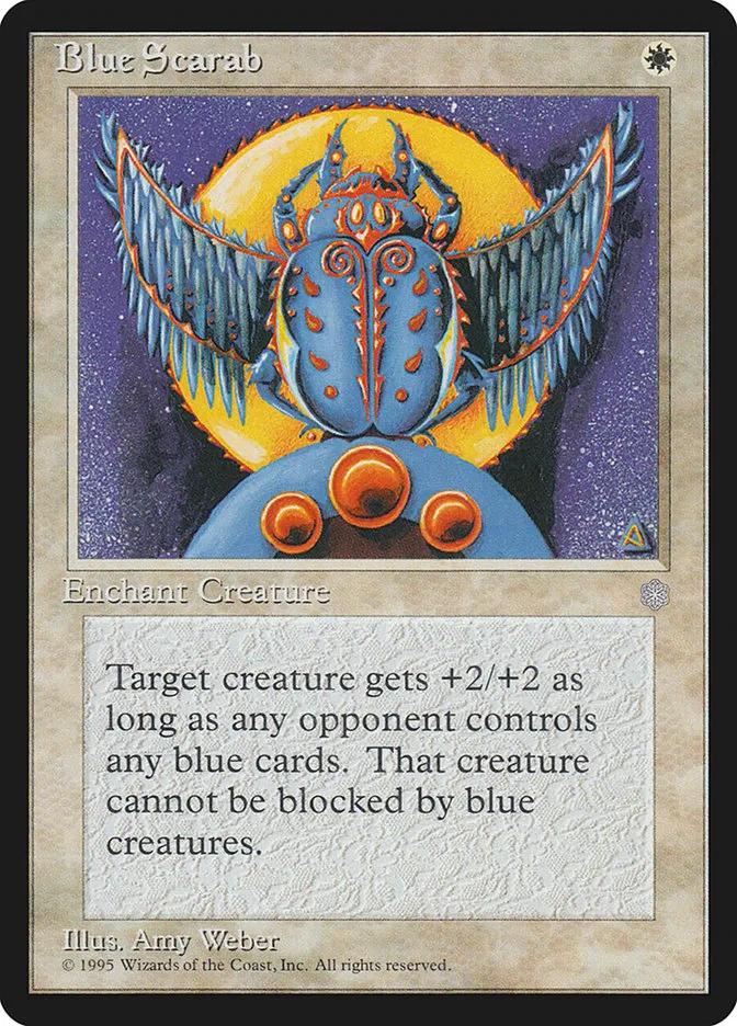 Blue Scarab Front Face