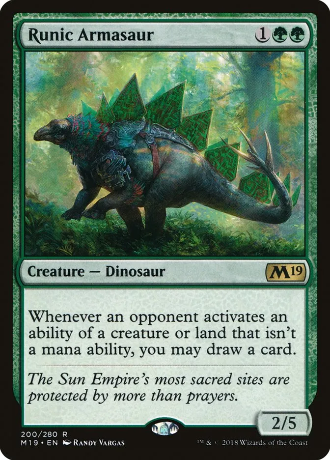 Runic Armasaur Front Face