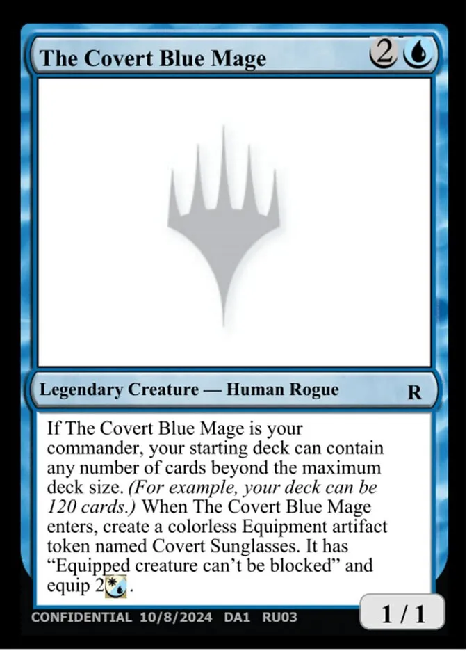 The Covert Blue Mage Front Face