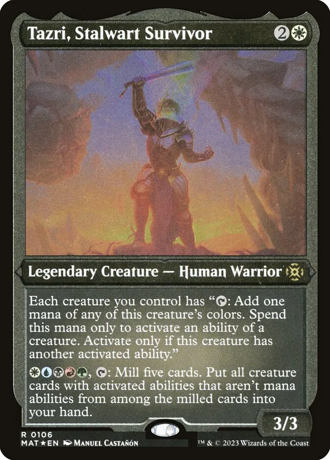 Tazri, Stalwart Survivor Front Face