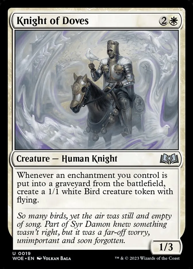 Knight of Doves Front Face
