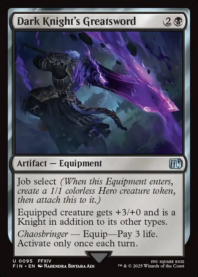 Dark Knight's Greatsword Front Face