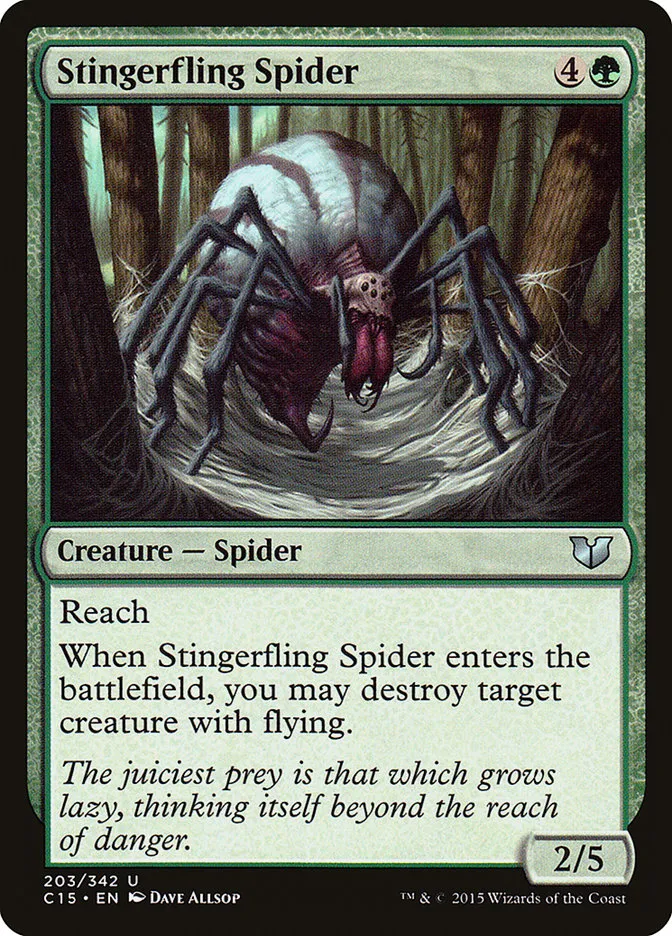 Stingerfling Spider Front Face