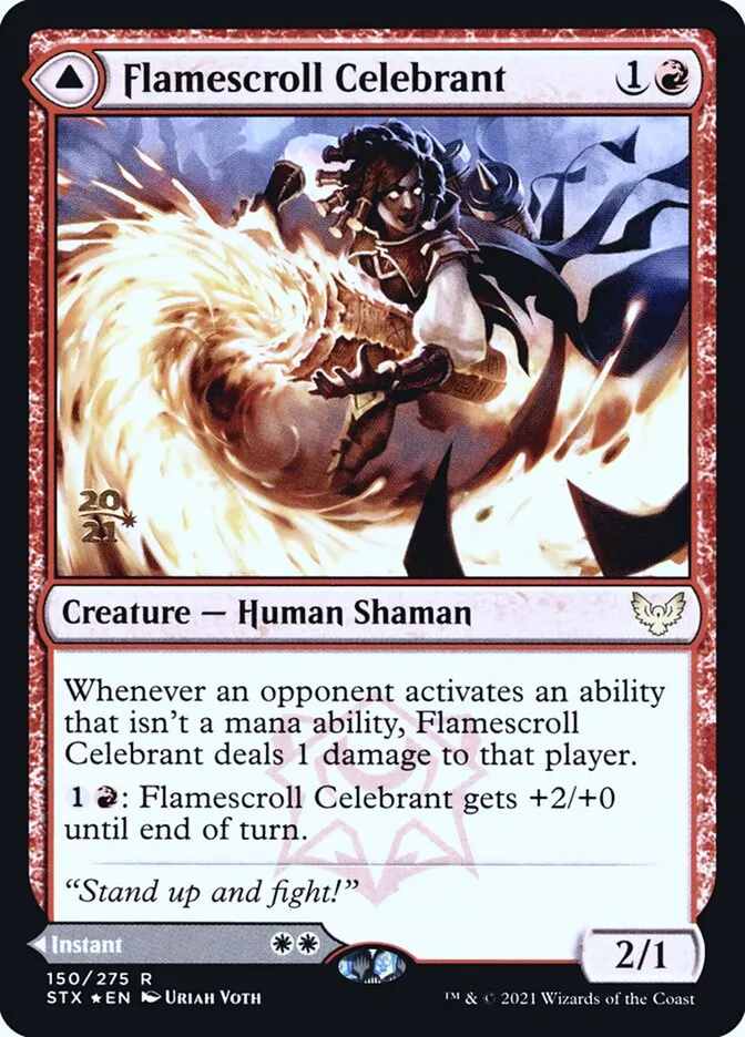 Flamescroll Celebrant // Revel in Silence Front Face