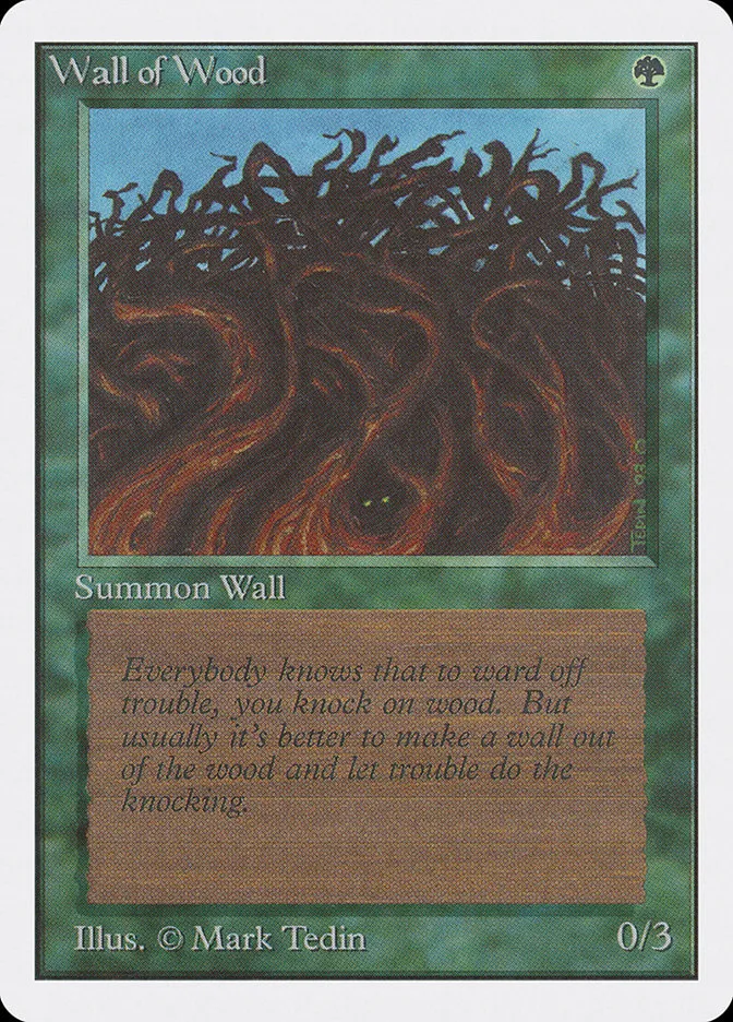 Wall of Wood Front Face
