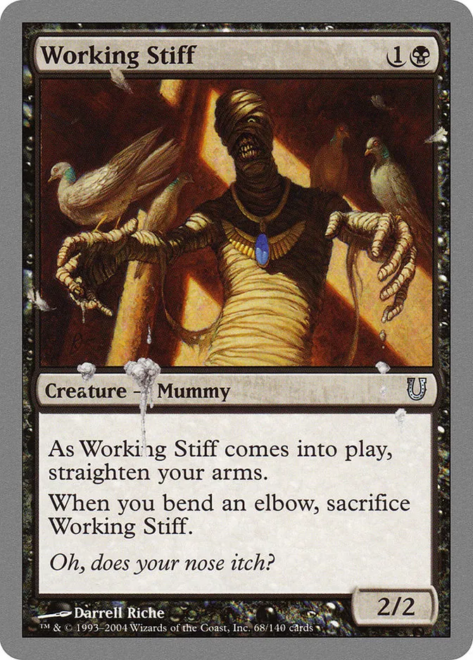 Working Stiff Front Face